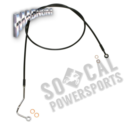 Magnum - Magnum Black Coated XR Stainless Upper Front Brakeline Kit with Black Fittings - 70in. Total Length - SBB1402-70