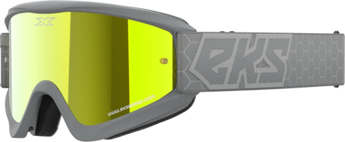 EKS Brand - EKS Brand GOX Flat Out Mirror Goggles - Gold Lens - 067-60505 - Gray - OSFA