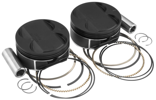 Wiseco Piston K2792 K Black Edition Piston Kit (103ci, Positive +5cc) - 3.870in. Std. Bore -10.5:1 Compression