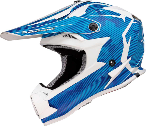 Moose Racing - Moose Racing F.I. Agroid Camo Youth Helmet - 0111-1533 - Blue/White - Medium