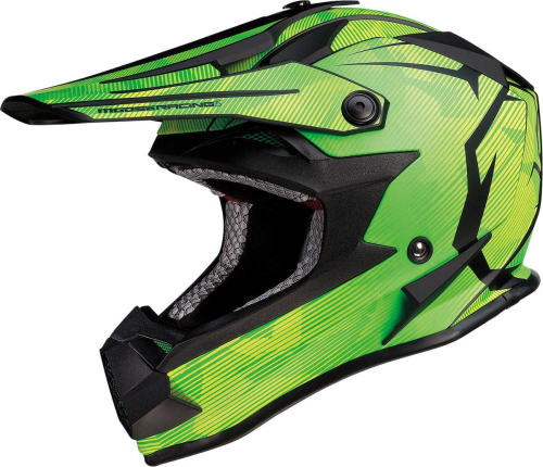 Moose Racing - Moose Racing F.I. Agroid Camo Youth Helmet - 0111-1523 - Yellow/Green - Small