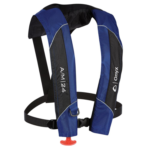 Onyx Outdoor - Onyx A/M-24 Automatic/Manual Inflatable PFD Life Jacket - Blue