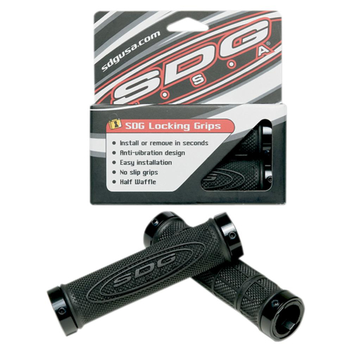SDG USA Locking ATV Grips , Color: Black