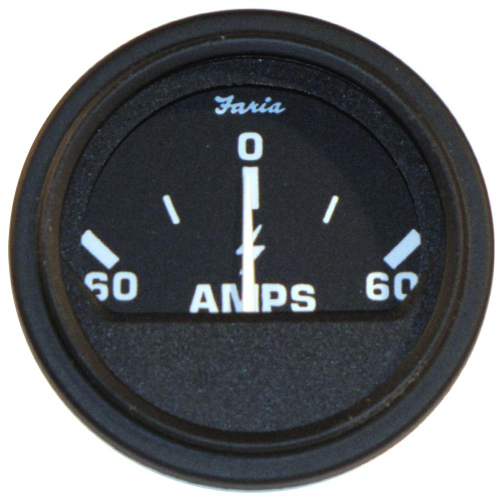 Faria Beede Instruments - Faria 2" Heavy-Duty Ammeter (60-0-60) - Black