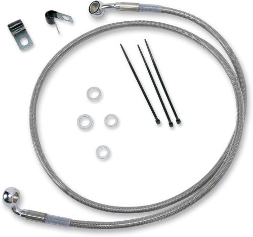 Drag Specialties Extended Brake Line Kit Front 47-1/4 Inch (+2) SS FXST 99-07