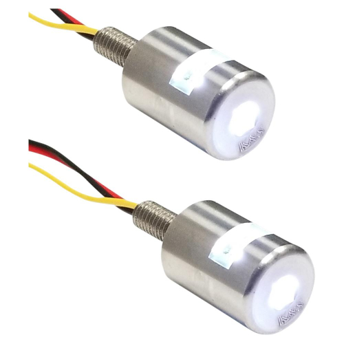 K&S Technologies Three-Beam License Plate Bolt Lights - White - Run/Turn/Brake