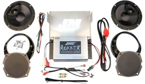 JMC Rokker 200 Watt, 2 Channel Amp, 6.58" Two Speaker Kit 2006-2013 Harley Street Glide, Ultra Limited, Trike Models
