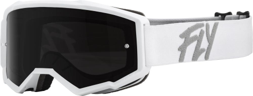 Fly Racing - Fly Racing Zone Youth Goggles - 37-51726 - White / Dark Smoke Mirror Smoke Lens - OSFM