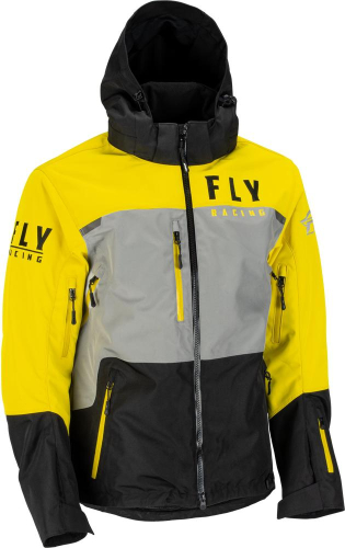 Fly Racing - Fly Racing Carbon Jacket - 470-4136L - Yellow/Gray - Large