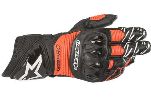Alpinestars - Alpinestars GP Pro RS3 Gloves - 3556922-1030-XL - Black/Red Fluorescent - X-Large