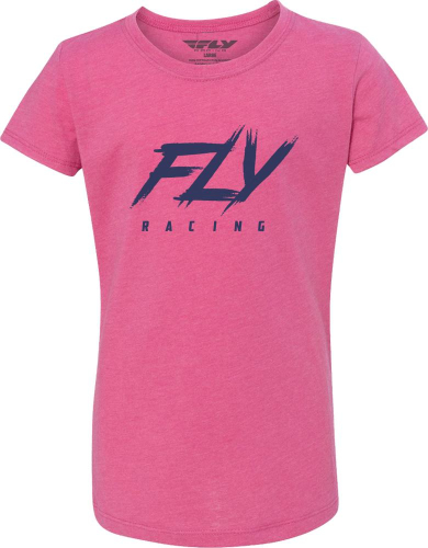 Fly Racing - Fly Racing Fly Edge Girls T-Shirt - 356-0175YS - Pink - Small