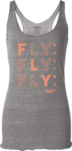 Fly Racing - Fly Racing Fly Tic Tac Toe Womens Tank Top - 356-6162L - Gray - Large