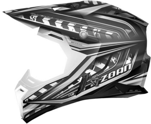 Zoan - Zoan Synchrony MX Monster Graphics Helmet - 521-143 - Black/Gloss Silver - X-Small