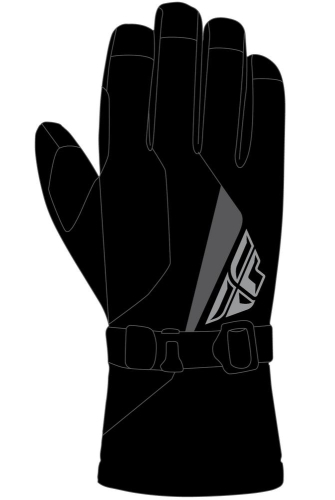 Fly Racing - Fly Racing Title Gauntlet Gloves - 371-0600L - Black - Large