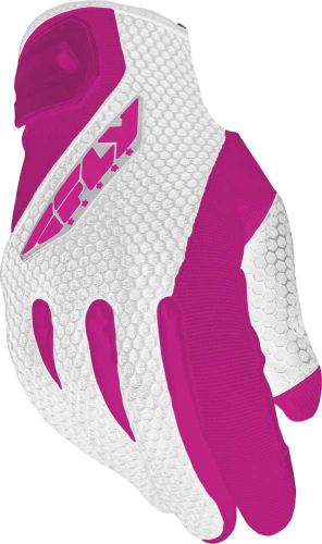 Fly Racing - Fly Racing CoolPro II Womens Gloves - #5884 476-6210~4 - White/Pink - Large