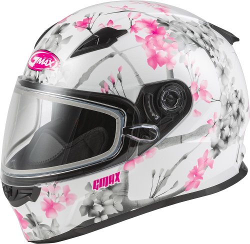 G-Max - G-Max FF-49S Blossom Womens Helmet - F2496853 - White/Pink/Gray - X-Small