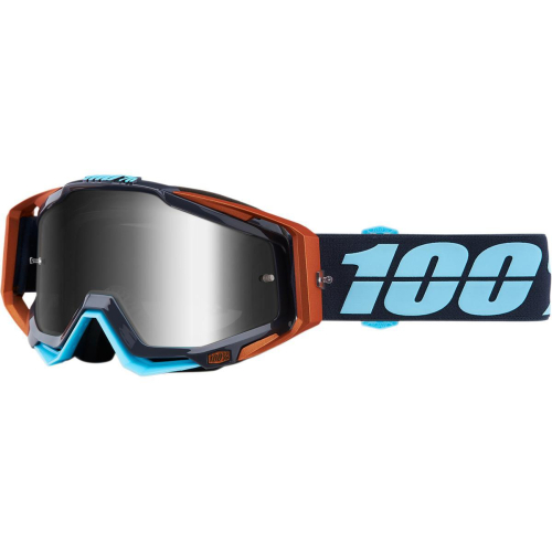 100% - 100% Racecraft Ergono Goggles - 50110-246-02 - Ergono/Gray/Light Blue / Silver Lens - OSFM