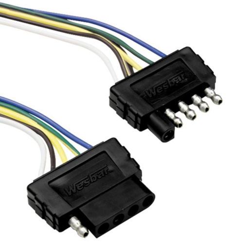 Cequent - Cequent 5-Way Flat Electrical Wiring Harness - Car/Trailer End Loop - 60in. - 118215