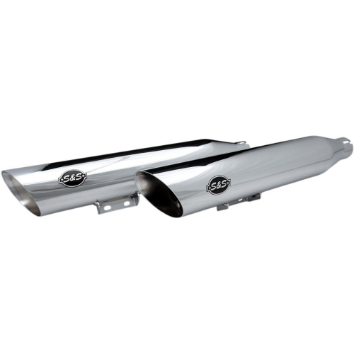 S&S Cycle - S&S Cycle Slash-Cut Mufflers - 49-State with Catalytics - Chrome - 550-0756