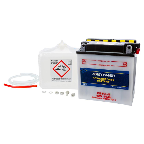 Fire Power - Fire Power Conventional 12V Heavy Duty Battery With Acid Pack - CB10L-B