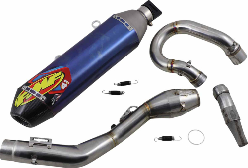 FMF Racing - FMF Racing Factory 4.1 RCT Full System - Blue Anodized - Carbon Endcap - 045653