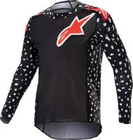 Alpinestars - Alpinestars Racer North Youth Jersey - 3770523-1397-LG - Black/Neon Red - Large