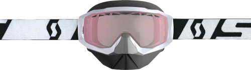 Scott USA - Scott USA Hustle X Snowcross Goggles - 268196-1035134 - White/Black / Rose Lens - OSFM