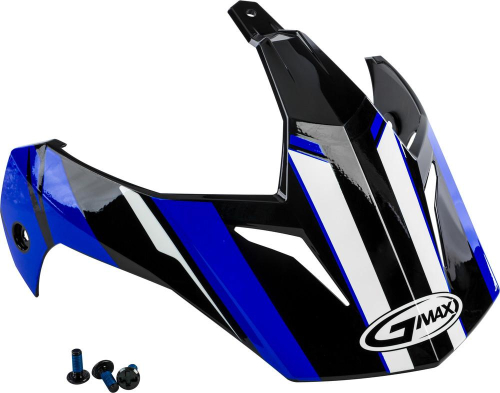 G-Max - G-Max Visor with Screws for GM-11/S Helmets - Vertical Black/Blue - G011082