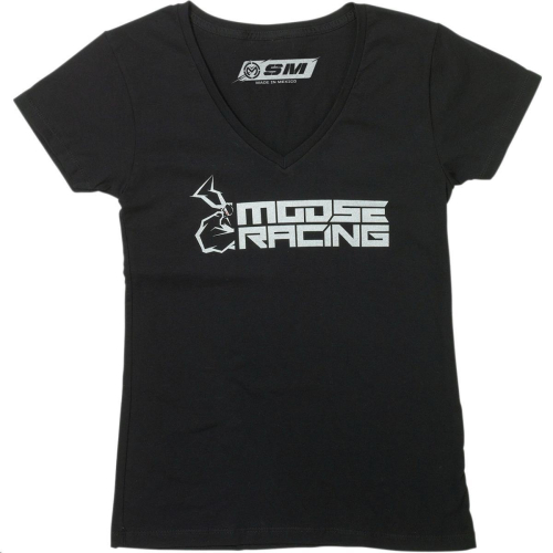 Moose Racing - Moose Racing Supremacy Womens T-Shirt - 3031-3498 - Black/Silver - Large
