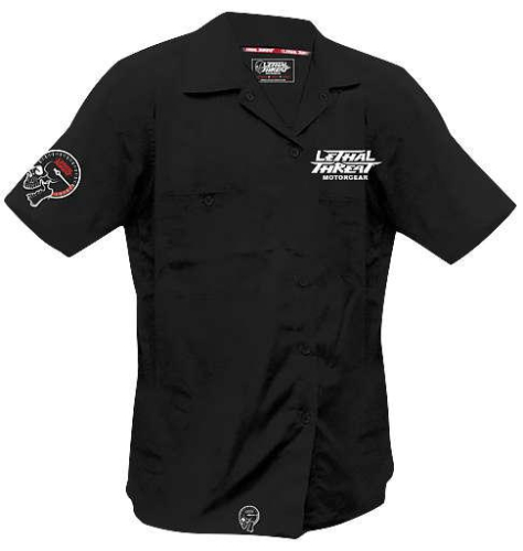 Lethal Threat - Lethal Threat No Regrets Work Shirt - FE50166-LG - Black - Large