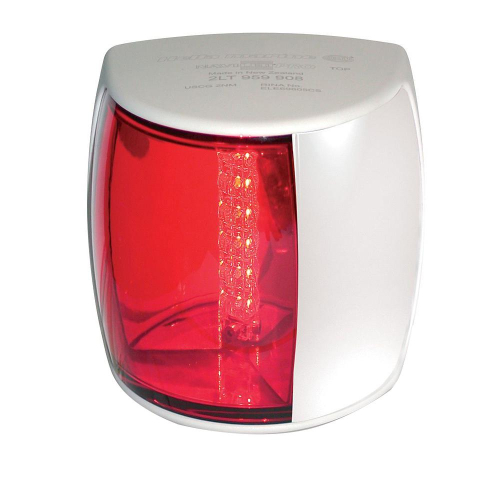 Hella Marine - Hella Marine NaviLED PRO Port Navigation Lamp - 3nm - Red Lens/White Housing