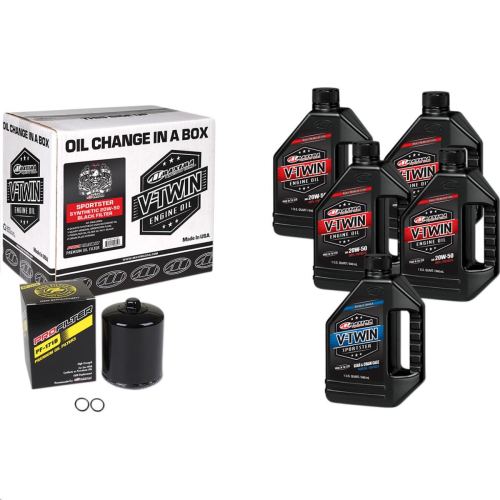 Maxima - Maxima Sportster Synthetic Oil Change Kit with Black Filter - 90-119015PB