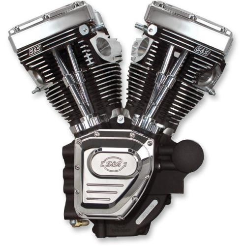 S&S Cycle - S&S Cycle T143 Long Block Engine - Wrinkle Black/Chrome - 310-0548