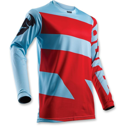 Thor - Thor Pulse Level Jersey - XF-2-2910-4361 - Powder Blue/Red - Small