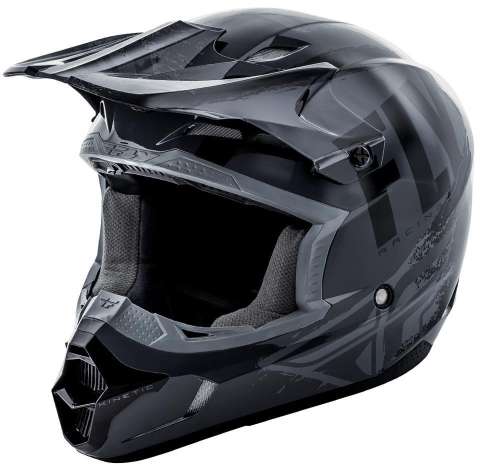 Fly Racing - Fly Racing Kinetic Burnish Youth Helmet  - 73-3390-3-YL - Gray/Black - Large