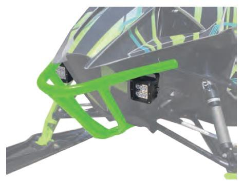 Black Diamond Xtreme - Black Diamond Xtreme Vision Series Front Bumper with LED Light - Green - 20076L-GR