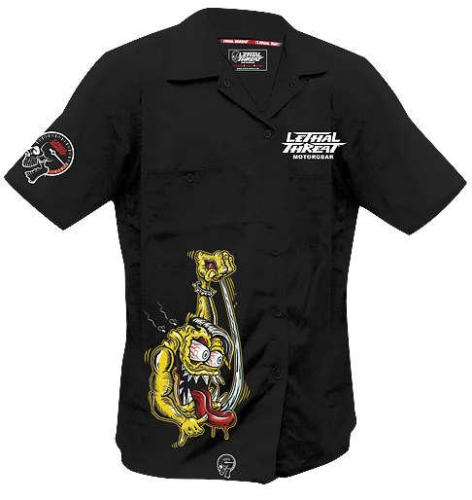 Lethal Threat - Lethal Threat Shifter Monster Work Shirt - FE50165-LG - Black - Large