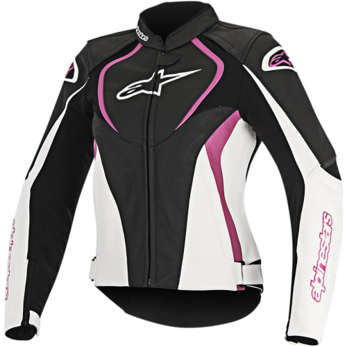 Alpinestars - Alpinestars Stella Jaws Perforated Womens Leather Jacket - 3111116123944 - Black/White/Pink - 8