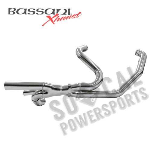 Bassani Manufacturing - Bassani Manufacturing 2x2 Dual Headpipes - Chrome - 1F14A
