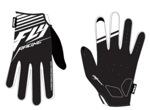 Fly Racing - Fly Racing Media Gloves (2018) - 350-07410 - Black/White - Large
