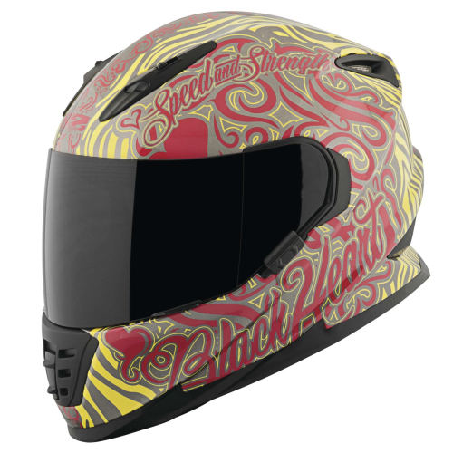 Speed & Strength - Speed & Strength SS1310 Black Heart Helmet - 874873 - Gloss Red/Yellow - Medium