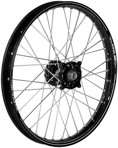 Dubya - Dubya MX Rear Wheel with Excel Takasago Rim - 1.85x16 - Black Hub/Black Rim - 56-3143BB