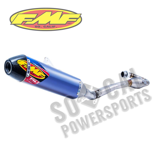 FMF Racing - FMF Racing Factory 4.1 RCT Full System - Blue Anodized - Carbon Fiber End Cap - 043306