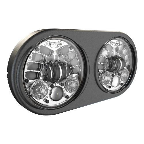 J&M - J&M 5.75in. Adaptive LED Headlight - Dual - Chrome - 0555141