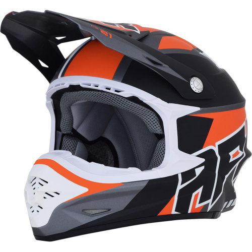 AFX - AFX FX-21 Pinned Helmet - 0110-5333 - Gray/Orange - X-Large