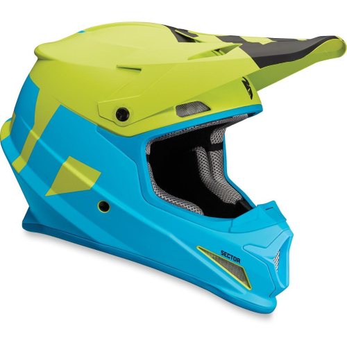 Thor - Thor Sector Level Helmet  - XF-2-0110-5142 - Matte Blue/Lime - X-Small