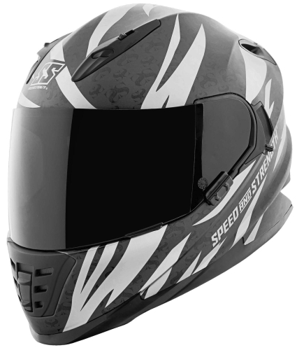 Speed & Strength - Speed & Strength SS1600 Cat Outa Hell 2.0 Helmet - 1111-0609-0553 - Silver/Black - Medium