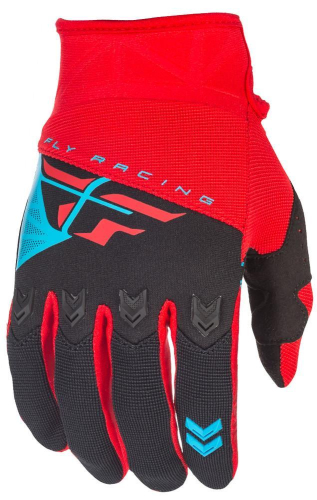 Fly Racing - Fly Racing F-16 Youth Gloves (2018) - 371-91202 - Red/Black - 2XS