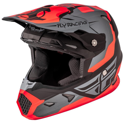 Fly Racing - Fly Racing Toxin Original Youth Helmet - 73-8516YS - Matte Orange/Black/Gray - Small