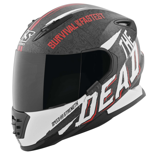 Speed & Strength - Speed & Strength SS1310 The Quick and The Dead Helmet - 874835 - Matte Red/White/Black - 2XL